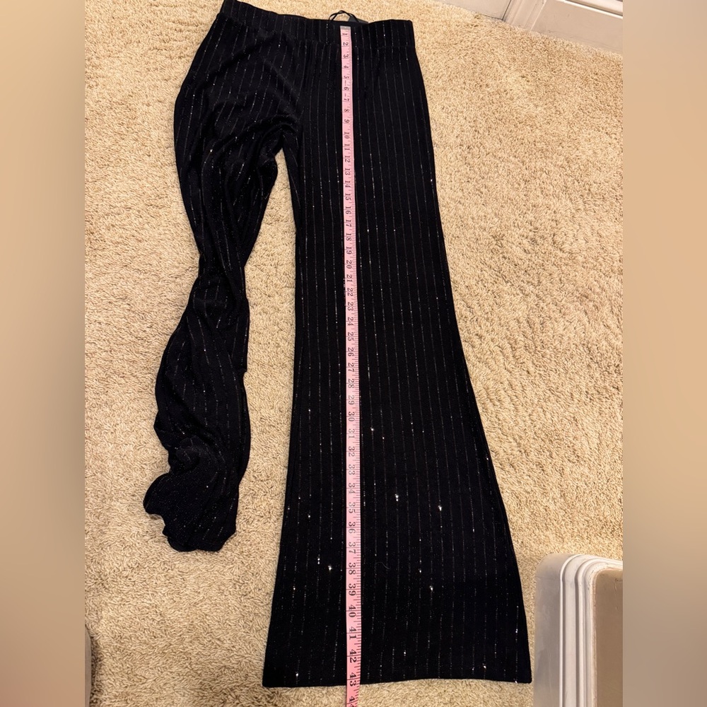 Noli Black Wide Leg Pants with Sequin Accents - Picture 7 of 9